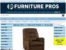 Tablet Screenshot of furniturepros1.com